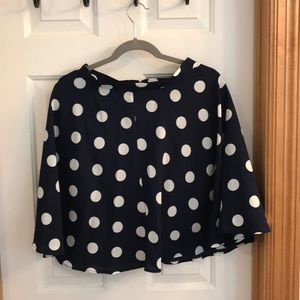 Pickley Navy/white Polka Dot Flare Skirt